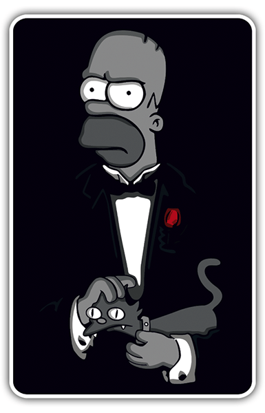 Pegatinas: Homer Simpson El Padrino