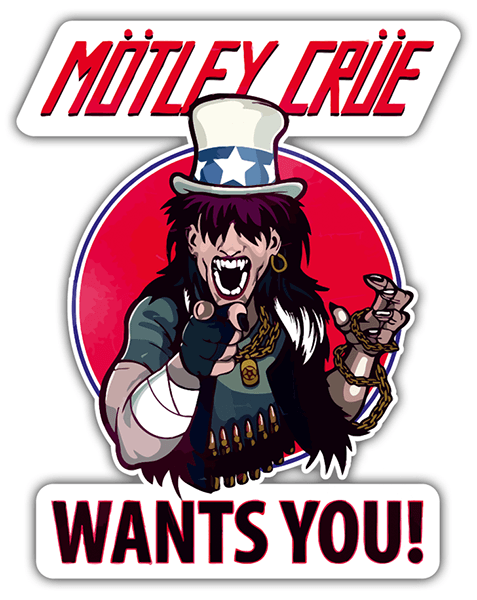 Pegatinas: Mötley Crüe, Wants You?