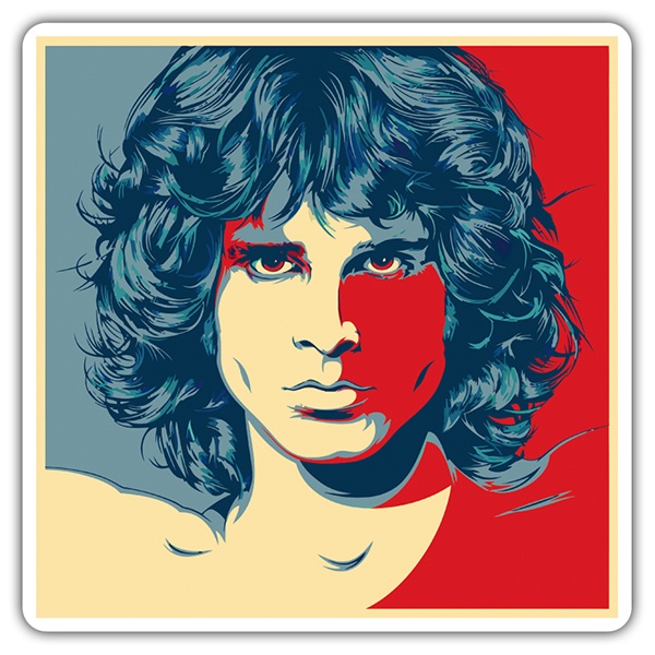 Pegatinas: Jim Morrison Pop Art