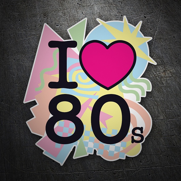 Pegatinas: I Love 80s retro