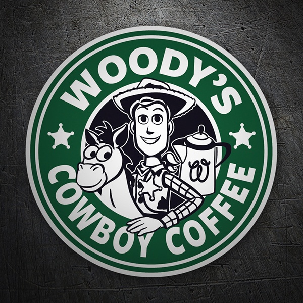 Pegatinas: Woody Cowboy Coffee 1