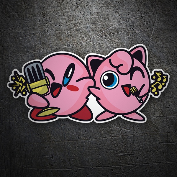 Pegatinas: Kirby cantando