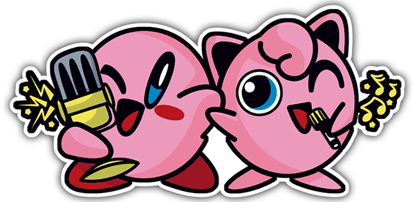 Pegatinas: Kirby Cantando a D&uacute;o