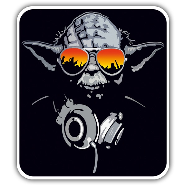 Pegatinas: Yoda DJ