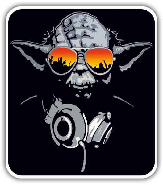 Pegatinas: Yoda DJ