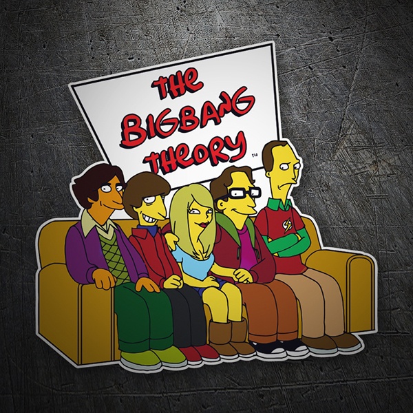 Pegatinas: Simpsons Big Bang Theory
