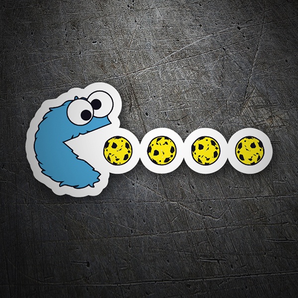 Pegatinas: Monstruo de las galletas Pac-Man 1