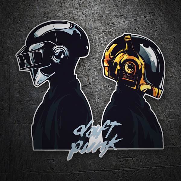 Pegatinas: Daft Punk con Figuras Estilizadas
