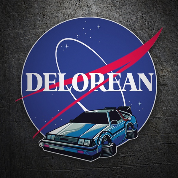 Pegatinas: Delorean Nasa