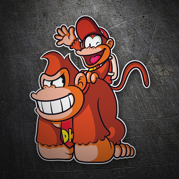 Pegatinas: Donkey & Diddy Kong