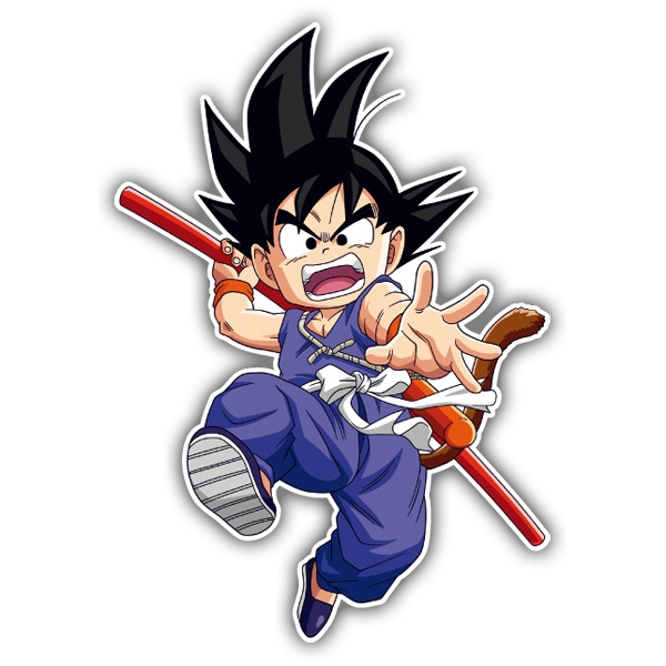 Pegatina Goku Ataque Dragon Ball Teleadhesivo Com