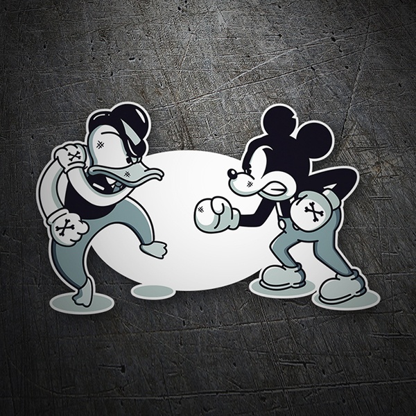 Pegatinas: Donald vs Mickey