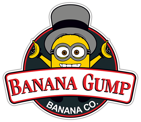 Pegatinas: Minion Banana Gump 0