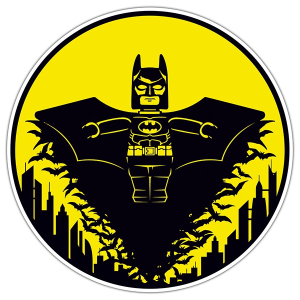 Pegatinas: Batman Lego sobre Gotham