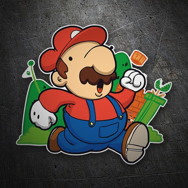 Pegatinas: Super Mario Cartoon