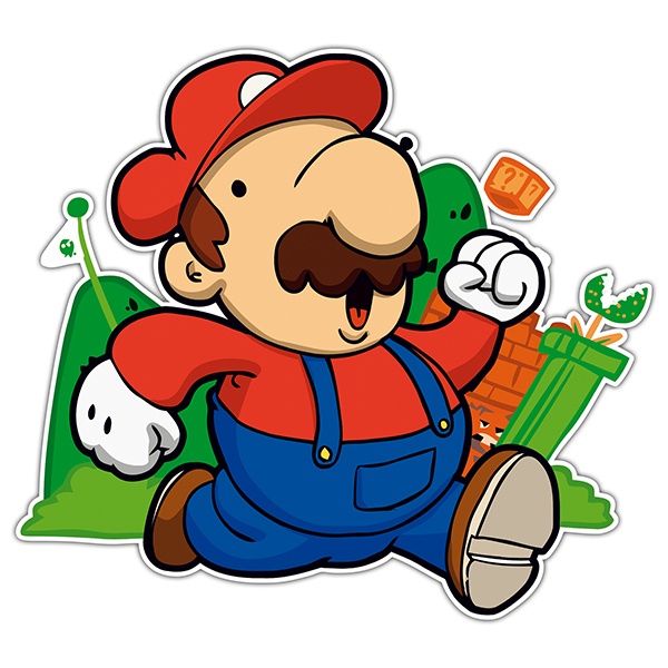Pegatinas: Super Mario Cartoon