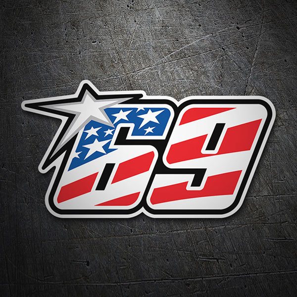 Pegatinas: Nicky Hayden 69