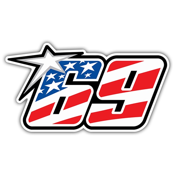 Pegatinas: Nicky Hayden 69