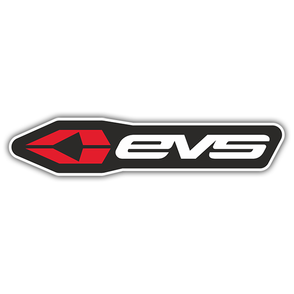 Pegatinas: Logo EVS con flecha roja