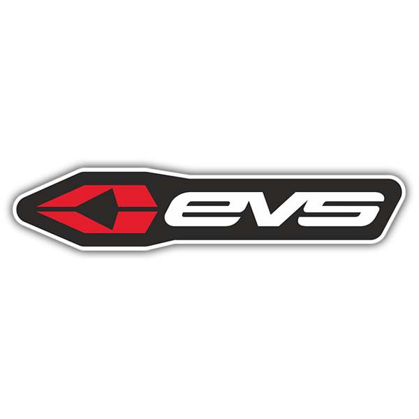Pegatinas: Logo EVS con flecha roja