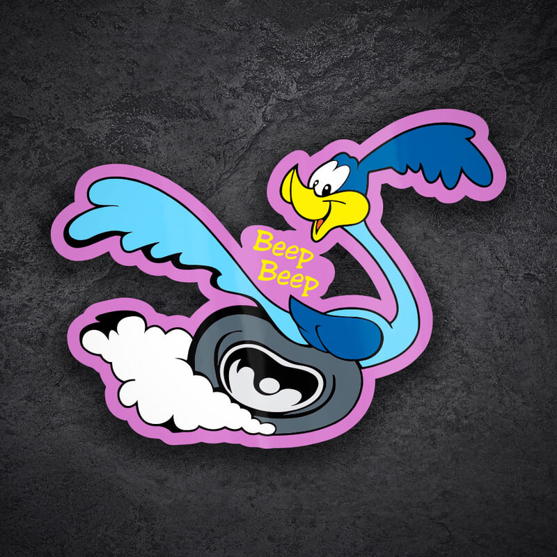 Pegatinas: Correcaminos Rueda Beep Beep