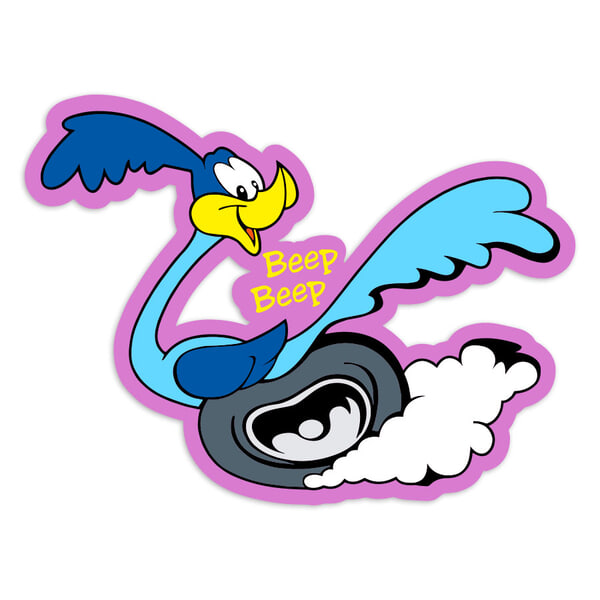 Pegatinas: Correcaminos Rueda Izquierda Beep