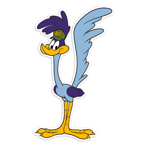 Pegatinas: Correcaminos con Gorra BP