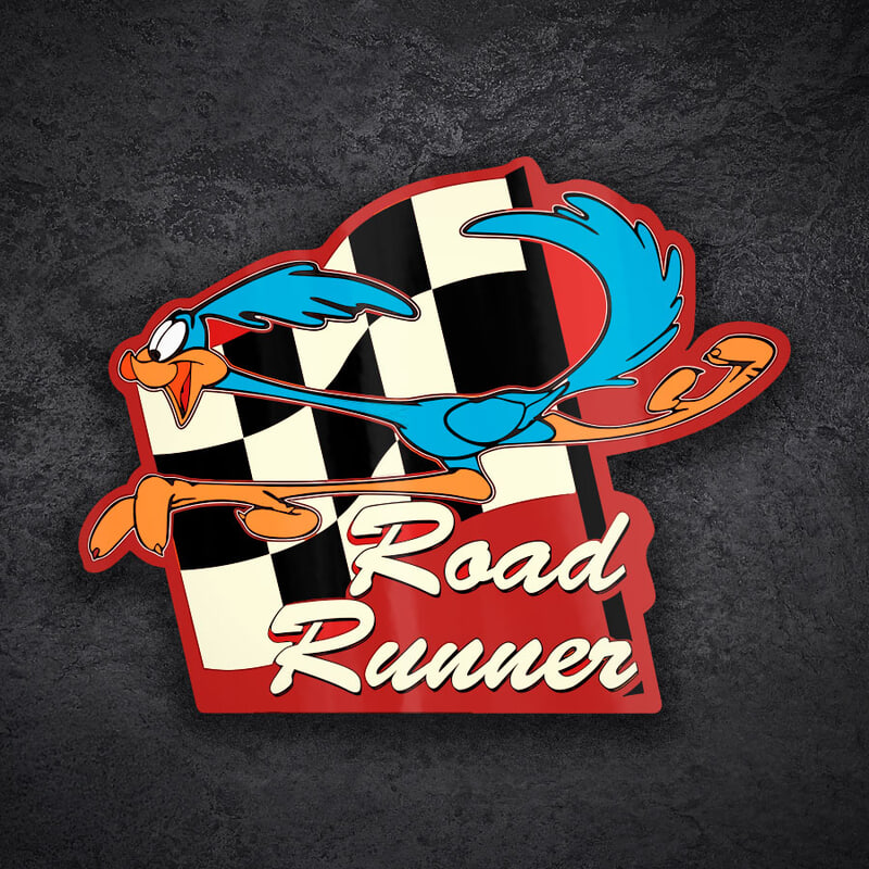 Pegatinas: Road Runner Bandera Izquierda