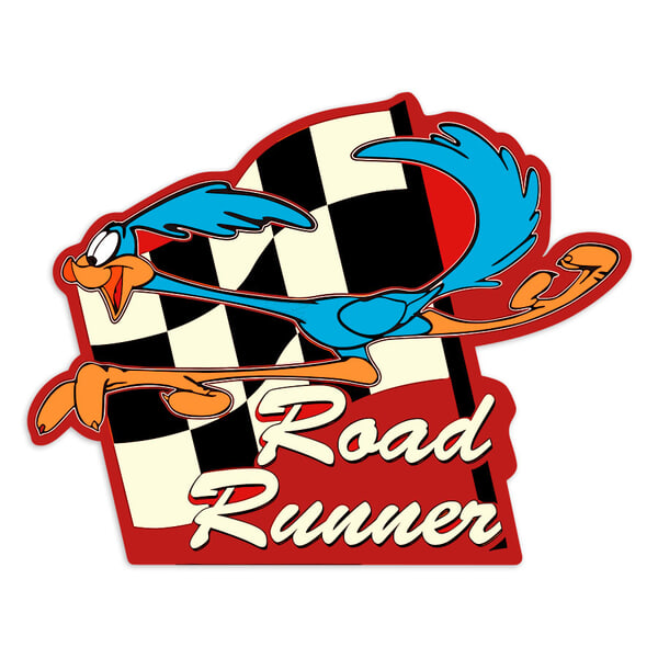Pegatinas: Road Runner Bandera Izquierda
