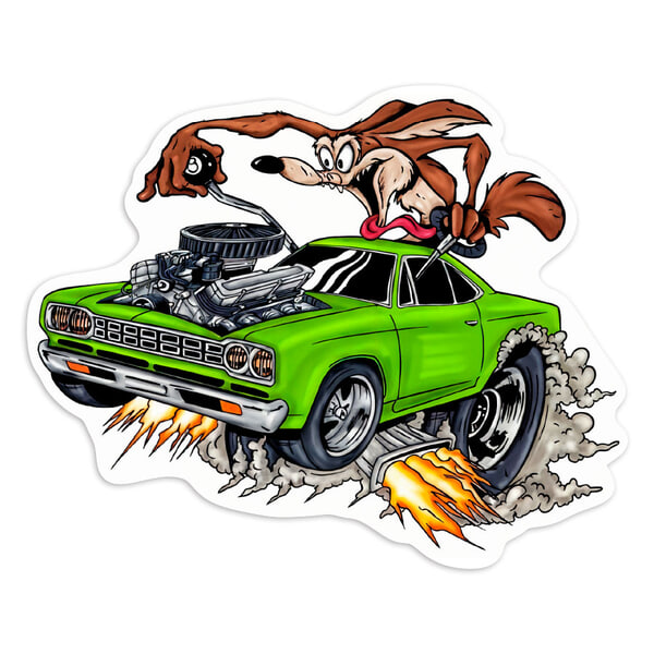 Pegatinas: Coyote Muscle Car Verde Bola 8