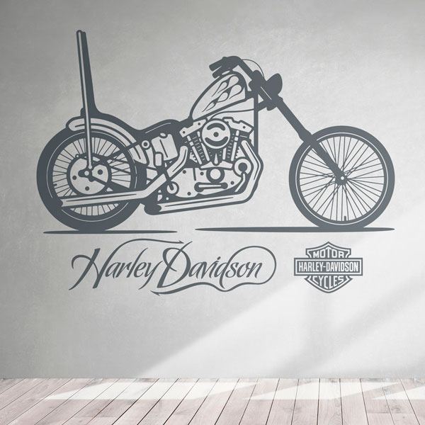 Vinilos Decorativos: Harley Davidson Chopper