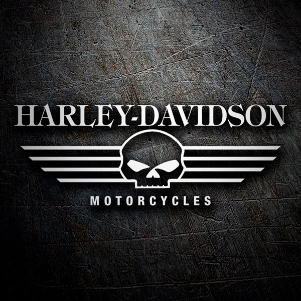 Pegatinas: Harley Davidson Calavera Motorcycles 0