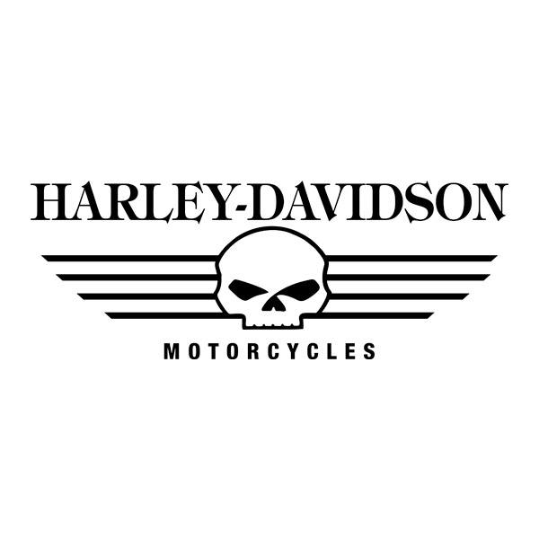 Pegatinas: Harley Davidson Calavera Motorcycles