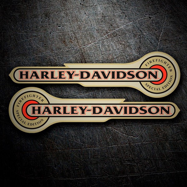 Pegatinas: Harley Davidson, Fire Fighter