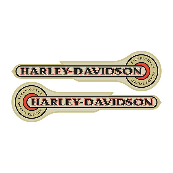 Pegatinas: Harley Davidson, Fire Fighter