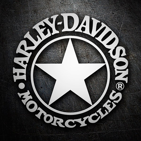Pegatinas: Harley Davidson estrella