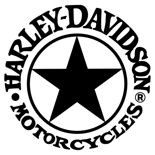 Pegatinas: Harley Davidson estrella