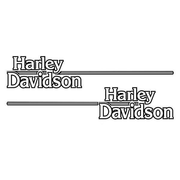 Pegatinas: Harley Davidson líneas