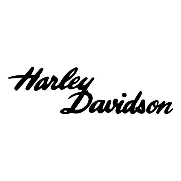 Pegatinas: Harley Davidson firma III