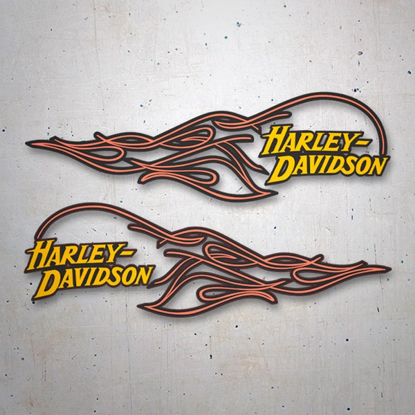 Pegatinas: Kit Harley Davidson llamas