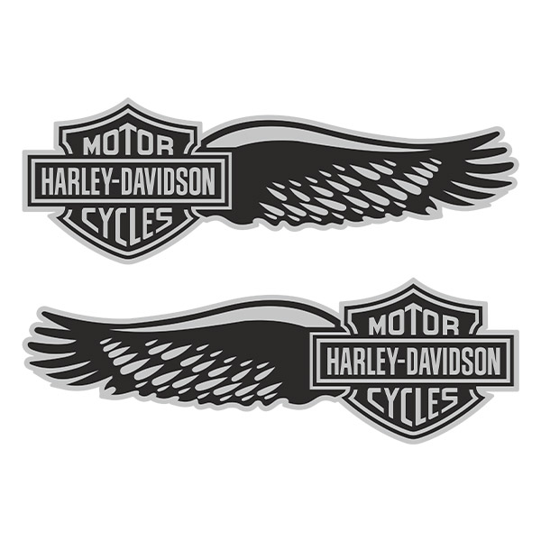 Pegatinas: Kit Harley Davidson alas
