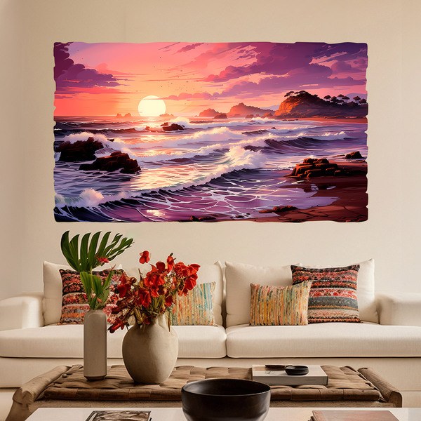 Vinilos Decorativos: Atardecer playero