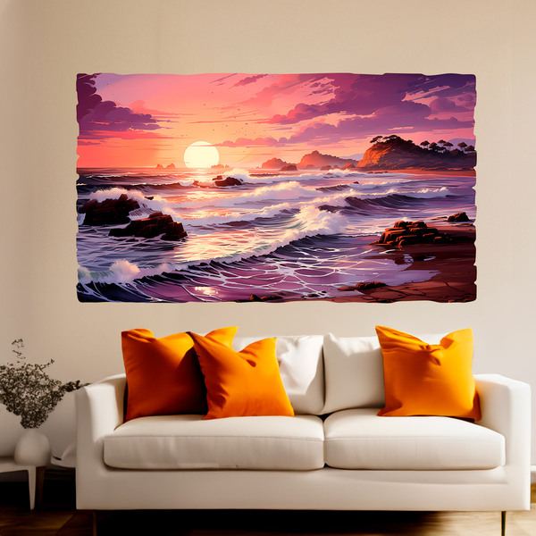 Vinilos Decorativos: Atardecer playero