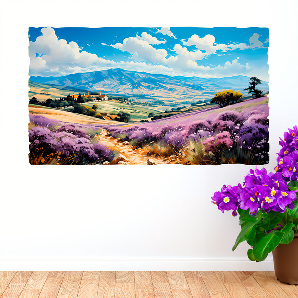 Vinilos Decorativos: Campos de lavanda