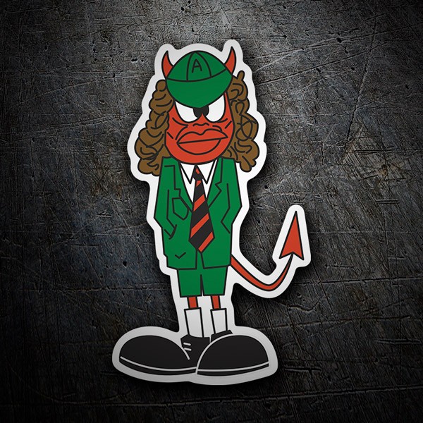 Pegatinas: Caricatura Angus Young