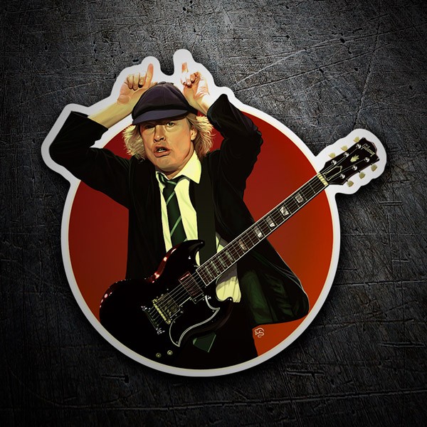 Pegatinas: Angus Young