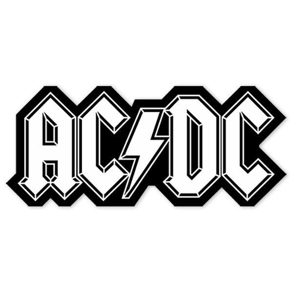 Pegatinas: ACDC con Rayo entre Letras