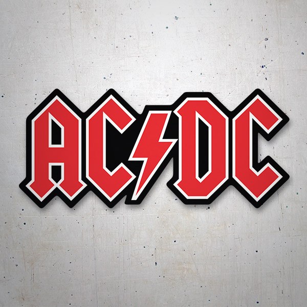 Pegatinas: AC/DC Rojo con Rayo
