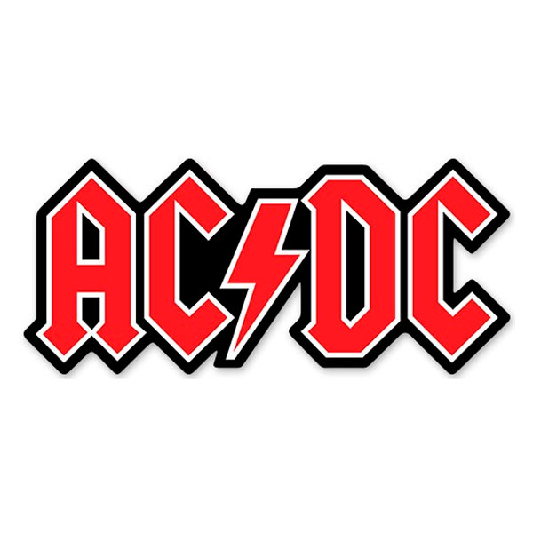 Pegatinas: AC/DC Rojo con Rayo
