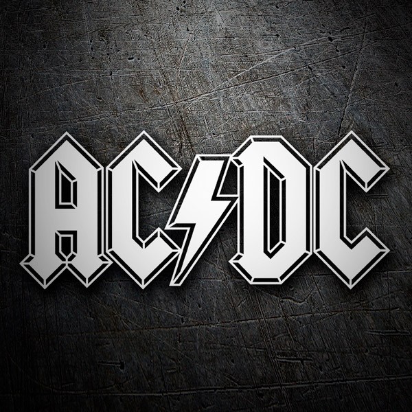 Pegatinas: AC/DC con Rayo entre Letras